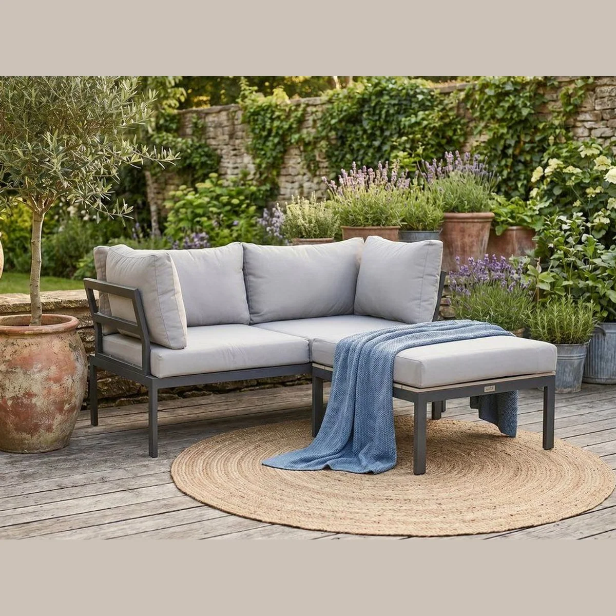 Beautysofa SANTORINI Gartenlounge-Set, modulare Flexibilität, skandinavisches Design 5