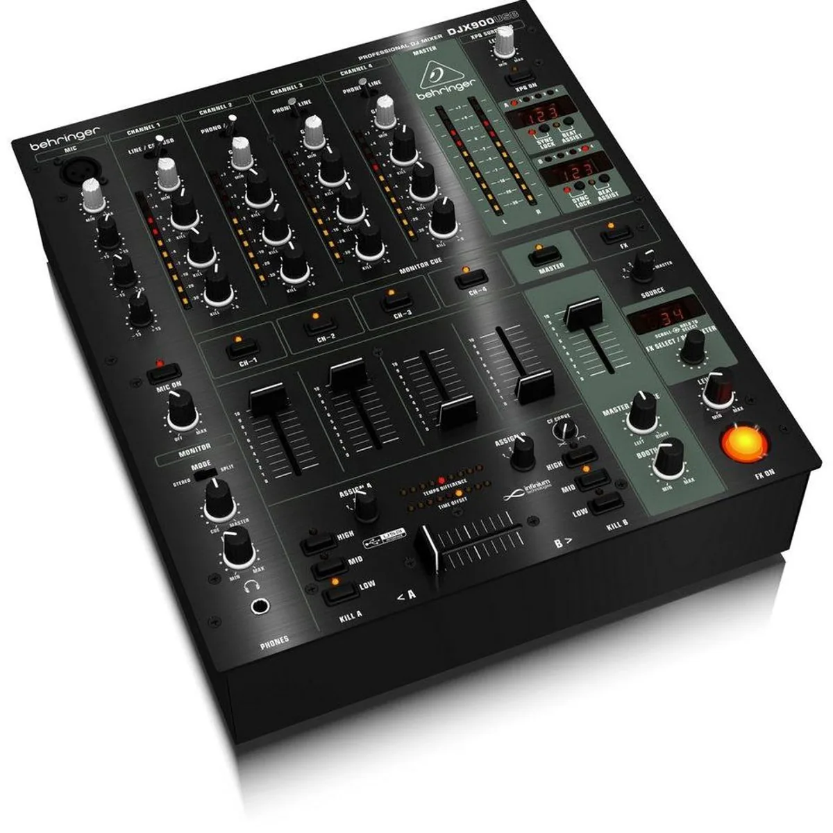 Behringer DJX900USB, 5-Kanal Mixer, USB-Audiointerface, 24-bit Effekte 2