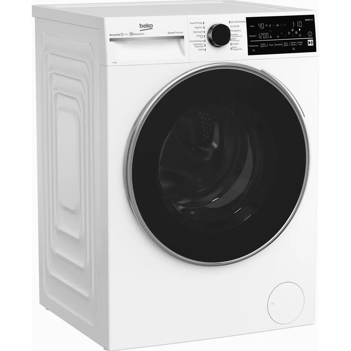 BEKO B5WFT78410W Waschmaschine, 8 kg, 1400 U/min, Dampffunktion gegen Flecken 2