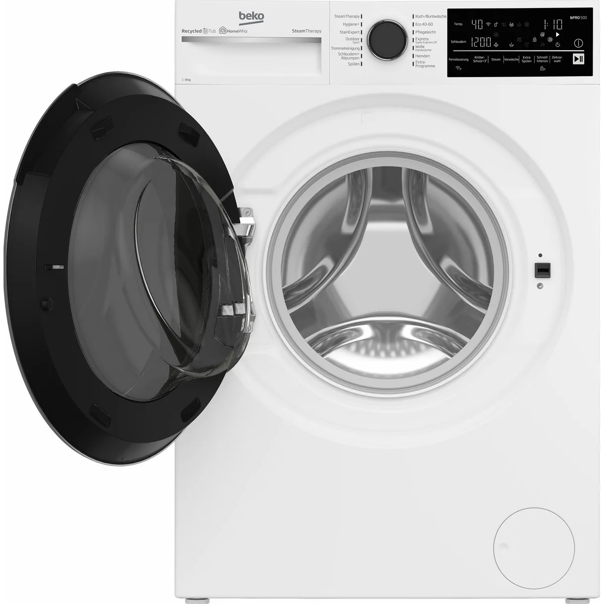 BEKO B5WFT78410W Waschmaschine, 8 kg, 1400 U/min, Dampffunktion gegen Flecken 4