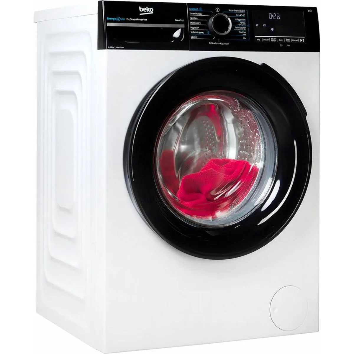 BEKO BM3WFU41041W Waschmaschine, 10 kg, 1400 U/min, effiziente Energieoptimierung