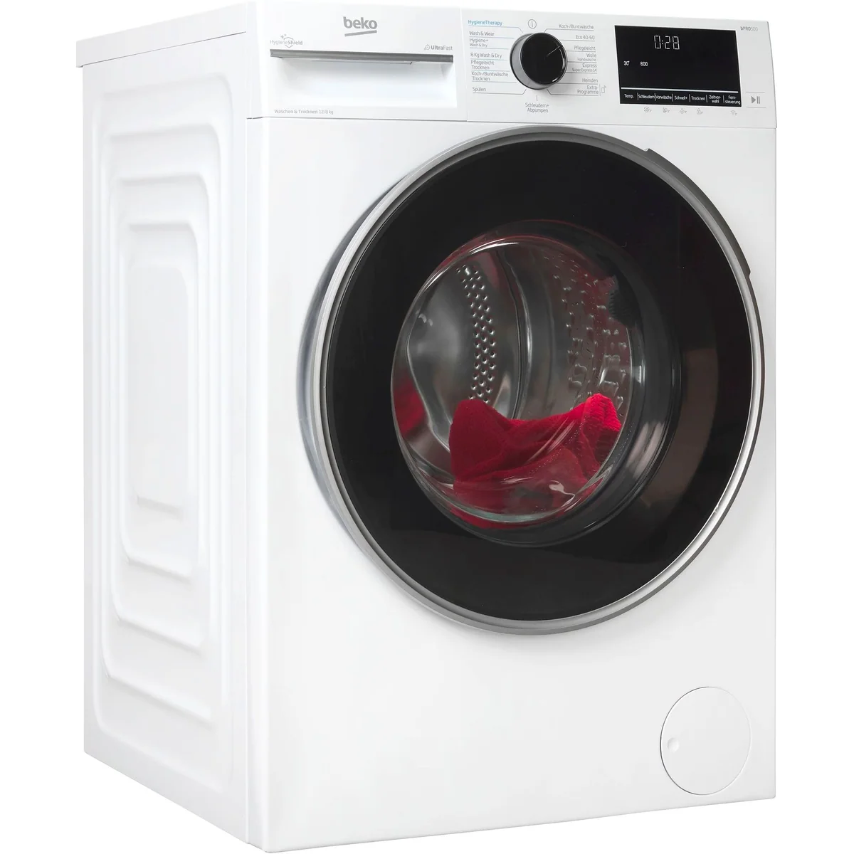 BEKO B3DFT512447W Waschtrockner, 12 kg Waschkapazität, 8 kg Trockenkapazität, 1400 U/min