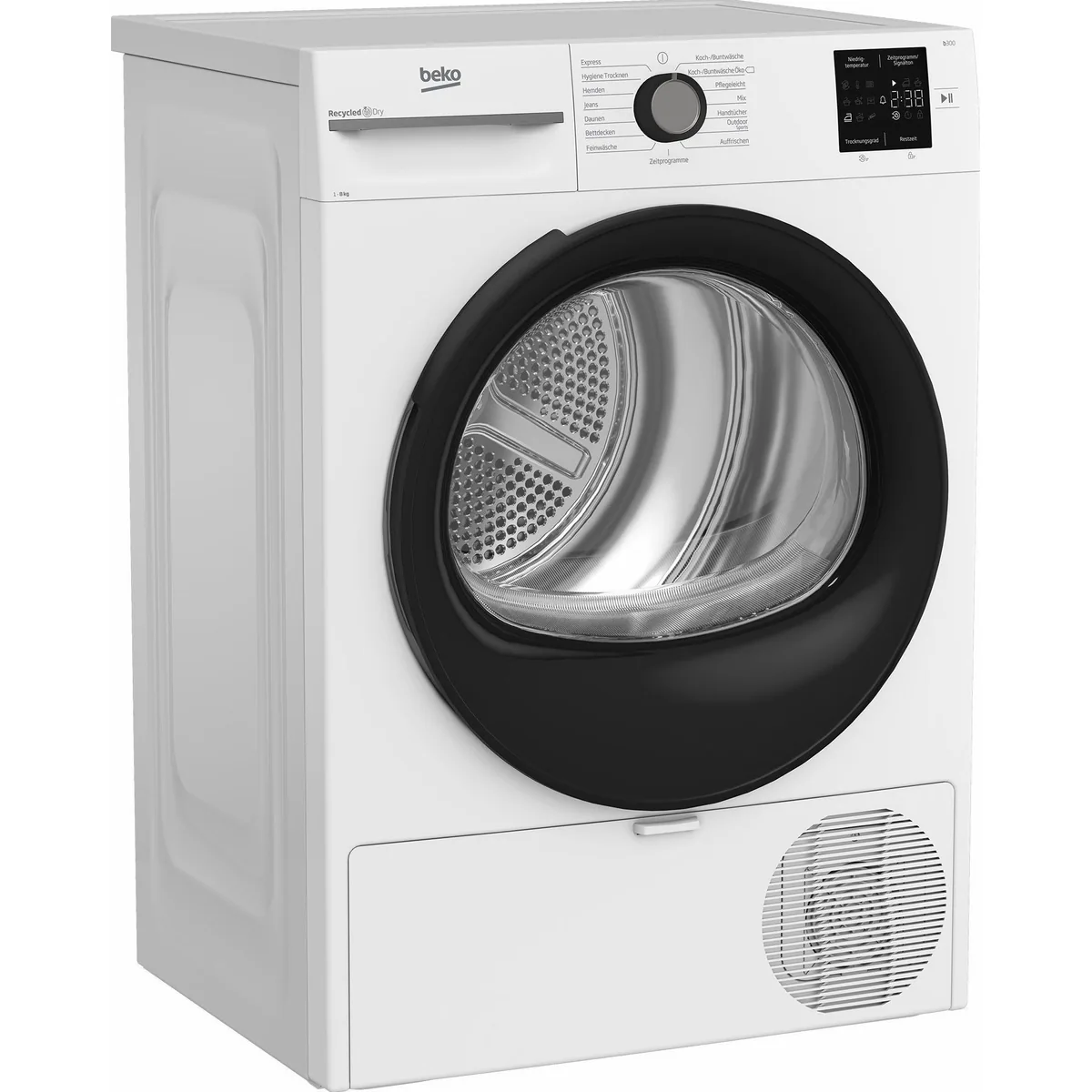 BEKO BM3T38220X Wärmepumpentrockner, energiesparend, 8 kg Kapazität