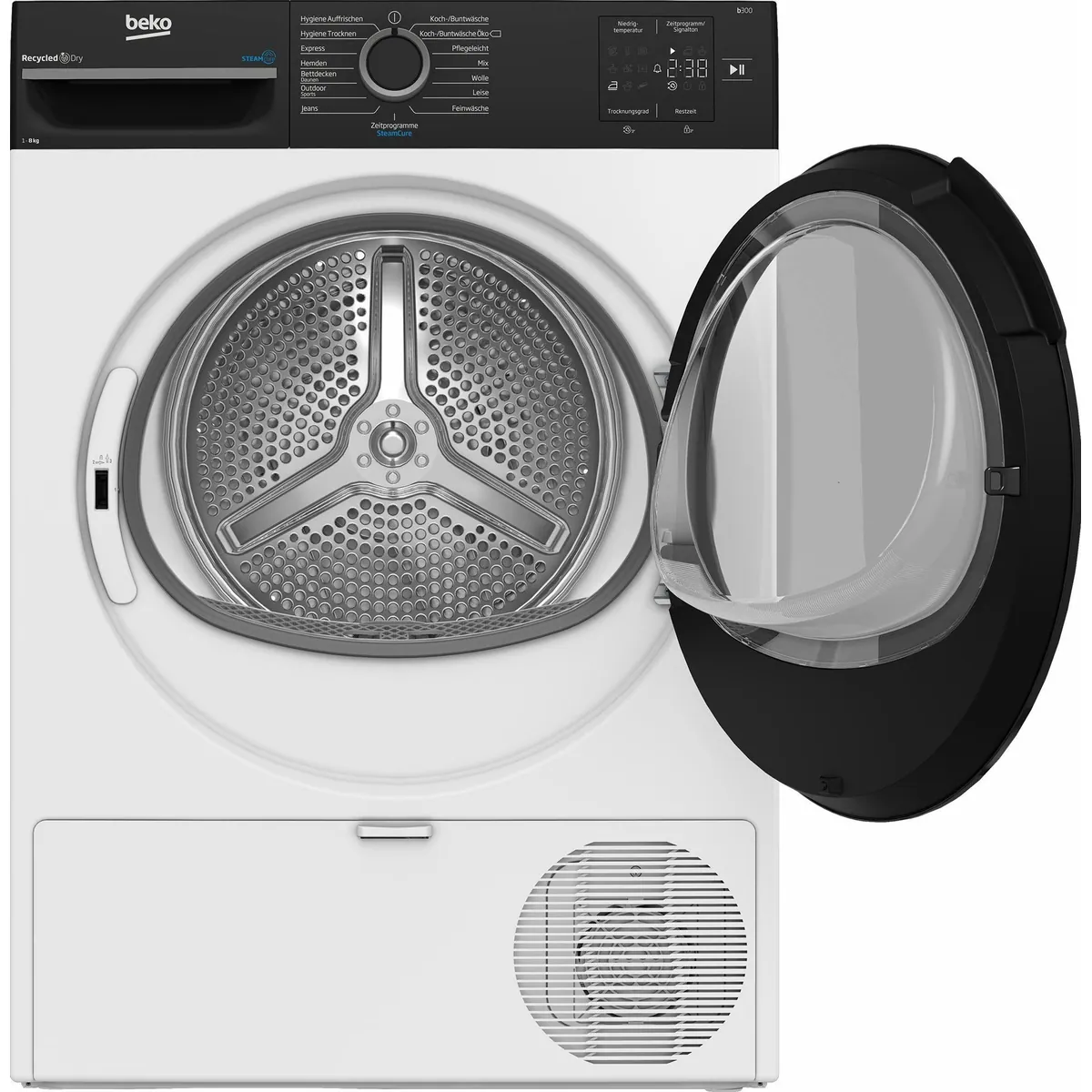 BEKO Wärmepumpentrockner BM3T38240W, AquaWave Schontrommel & 8 kg – sanfte Trocknung für Familienbedarf 2