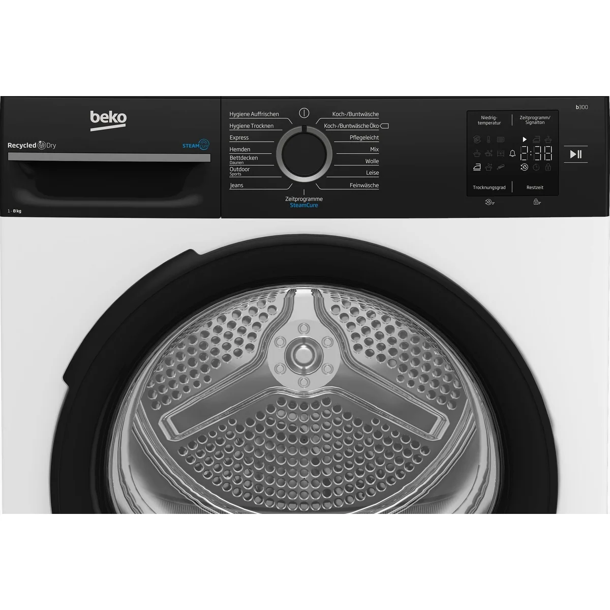 BEKO Wärmepumpentrockner BM3T38240W, AquaWave Schontrommel & 8 kg – sanfte Trocknung für Familienbedarf 5