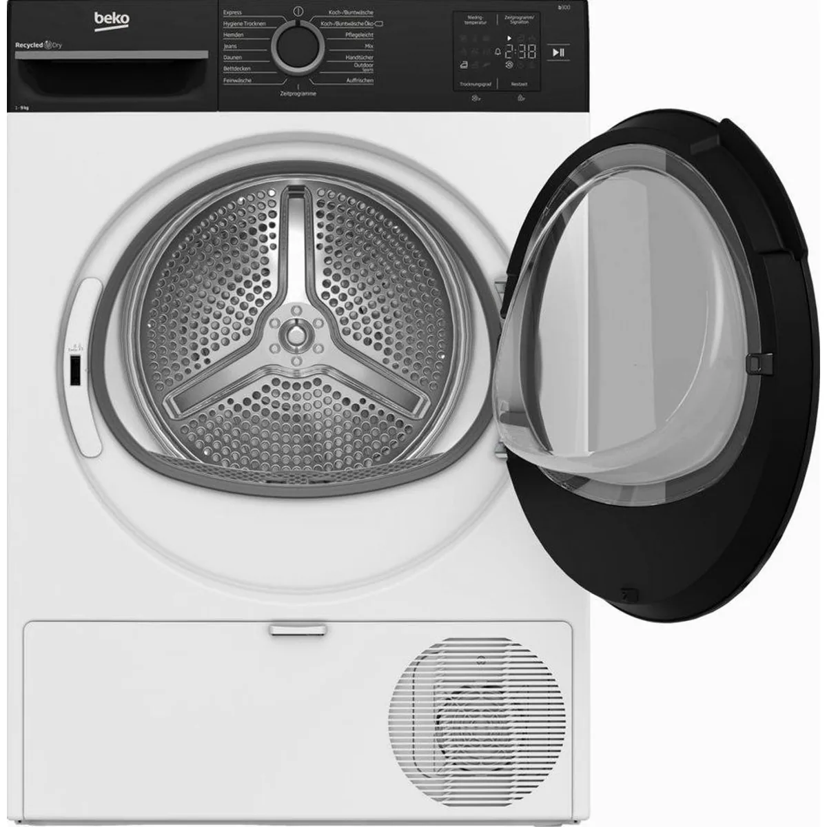 BEKO Wärmepumpentrockner BM3T39230W, 9 kg Fassungsvermögen, Multifunktionsdisplay 2