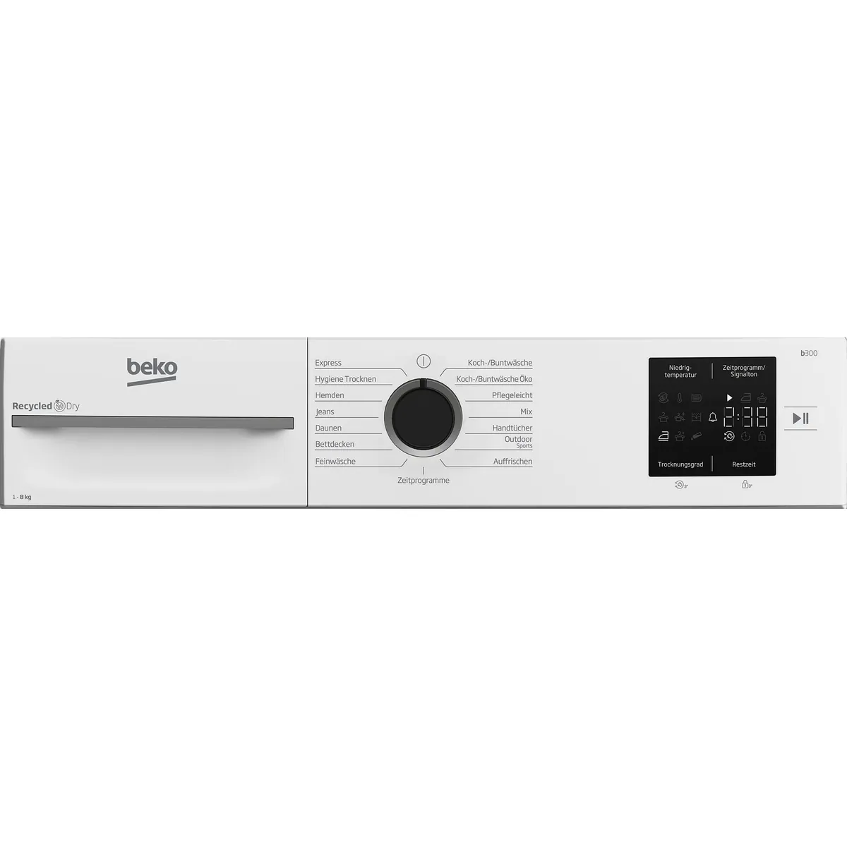BEKO BMO3T382CW Wärmepumpentrockner, Energieeffizienz C, AquaWave Schontrommel 5