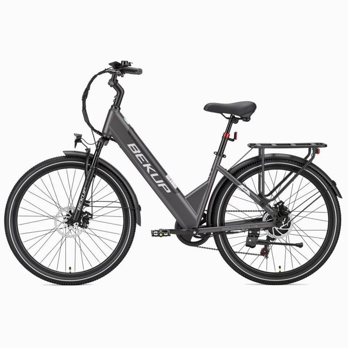 BEKUP E-Bike Cityrad V1, 522 Wh Akku, 250 W Hinterradmotor, Shimano 7-Gang 3