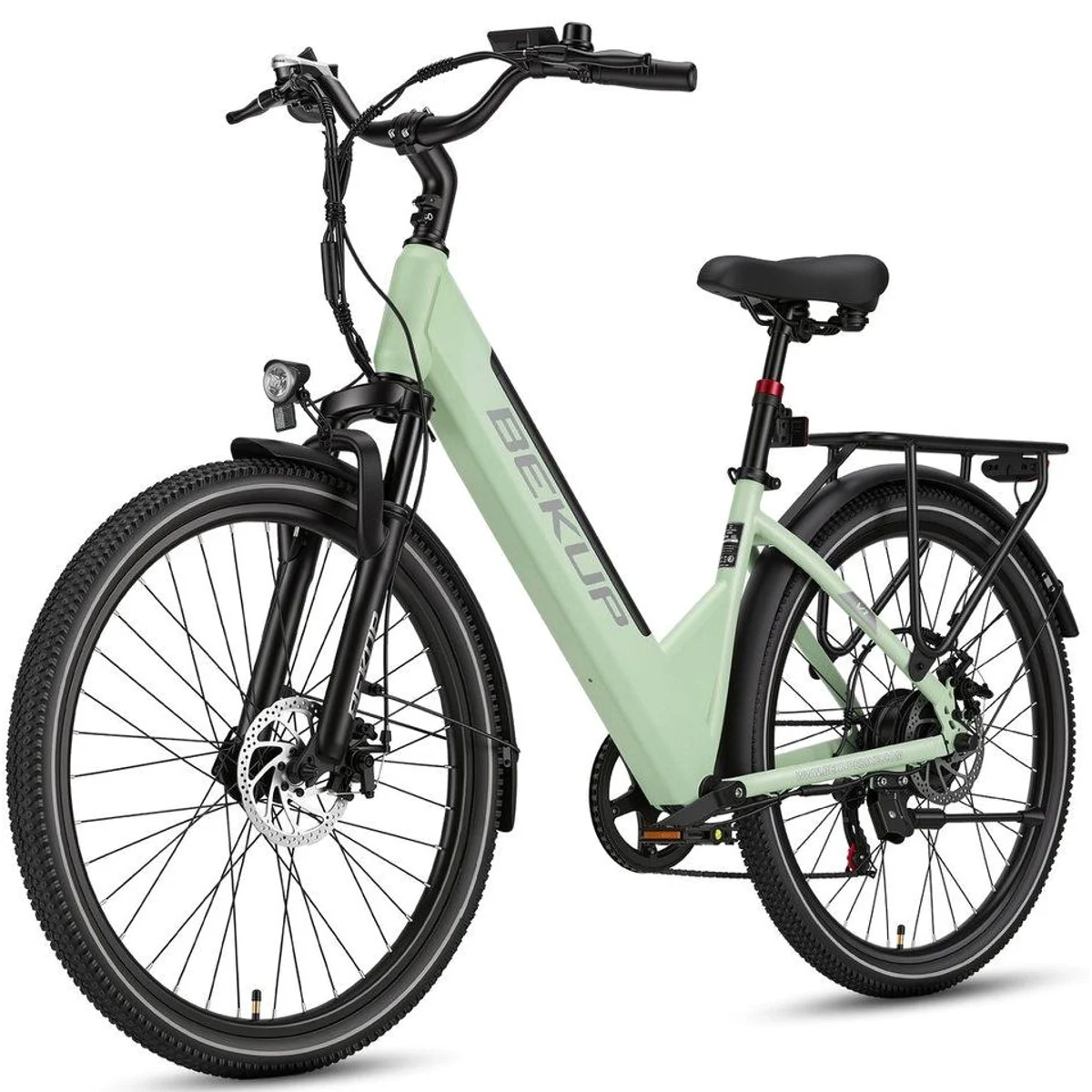 BEKUP E-Bike Cityrad, 522 Wh Akku, 250 W Heckmotor, 7-Gang Shimano Schaltung
