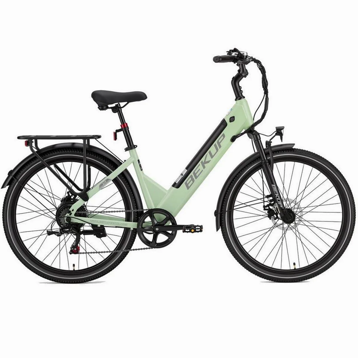 BEKUP E-Bike Cityrad, 522 Wh Akku, 250 W Heckmotor, 7-Gang Shimano Schaltung 2