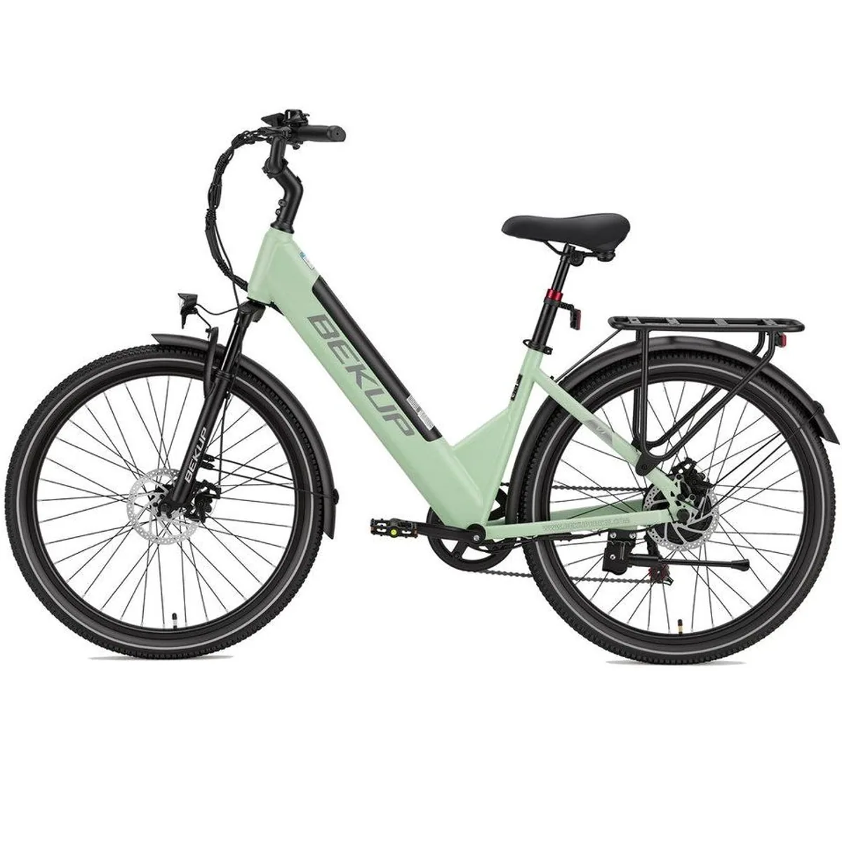 BEKUP E-Bike Cityrad, 522 Wh Akku, 250 W Heckmotor, 7-Gang Shimano Schaltung 3