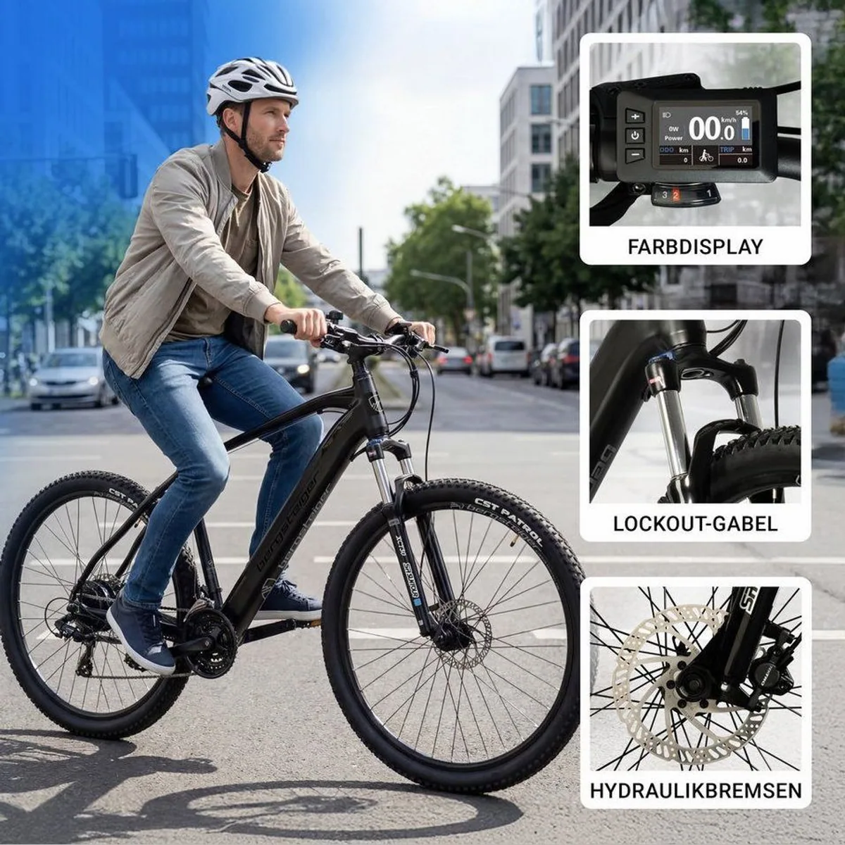bergsteiger Cannock E-Bike, 250 Watt Motor, 36V Akku, vielseitig einsetzbar 4