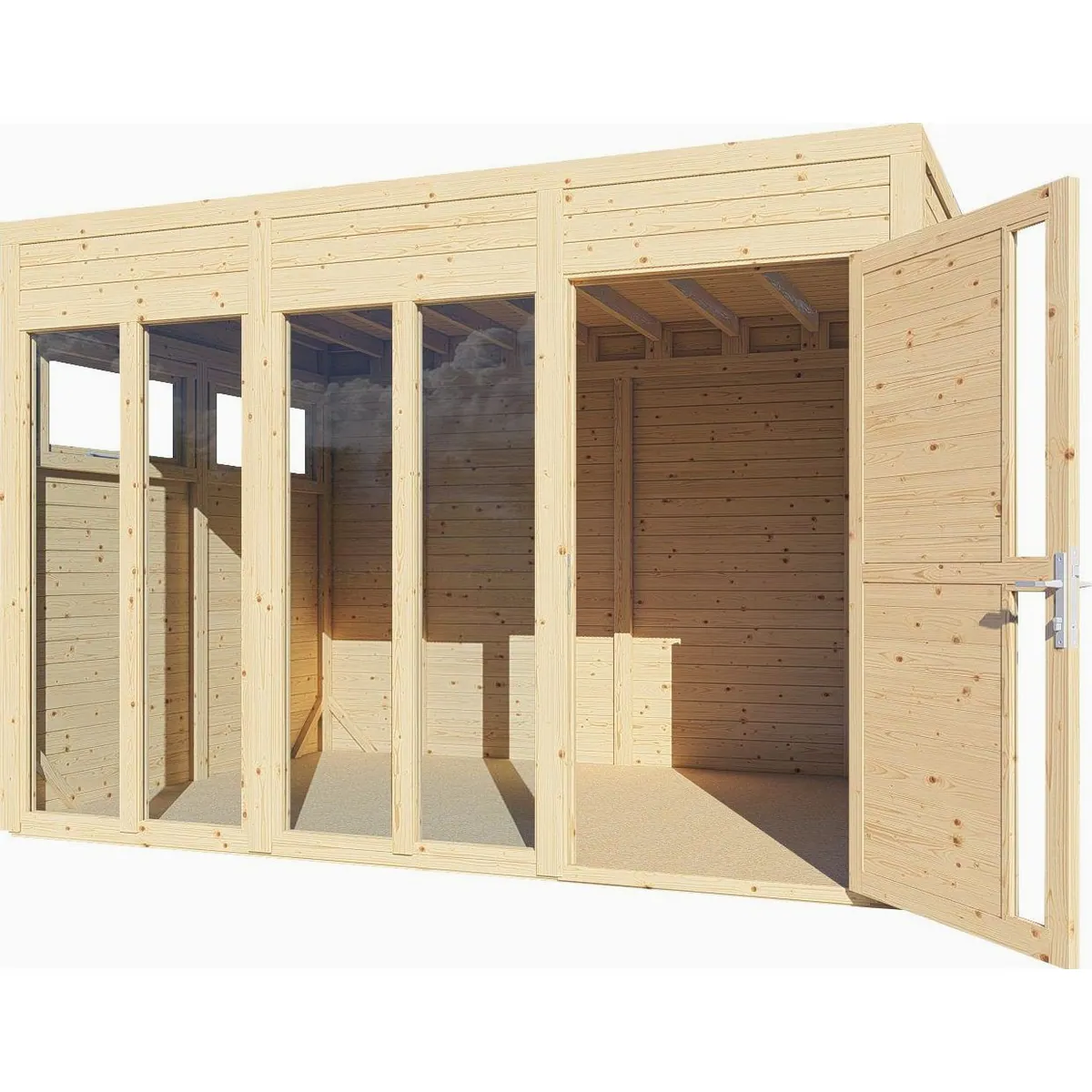 BERTILO Cubus 3 Gartenhaus, modernes Design, hohe Wände, flexible Aufbauoptionen 3