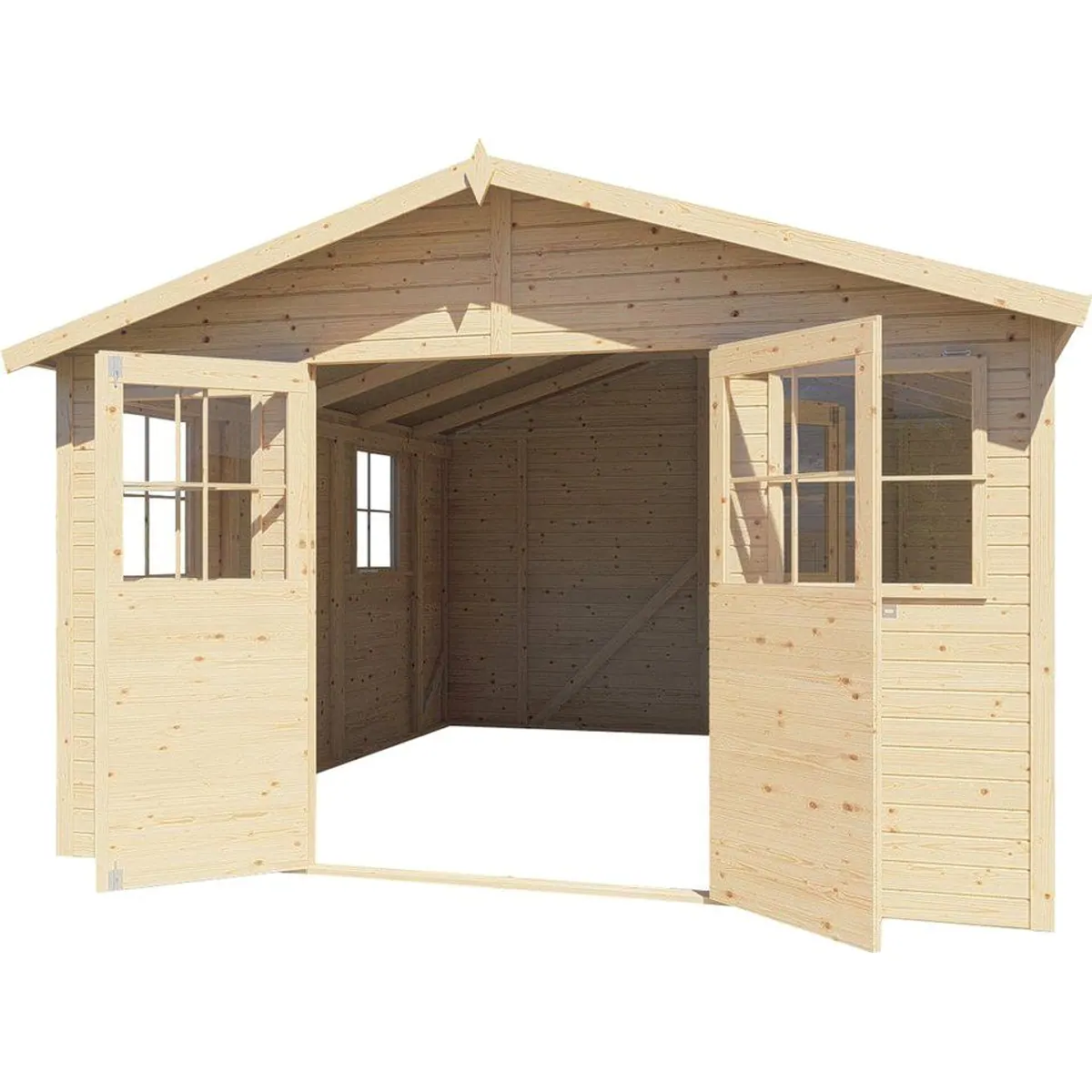 BERTILO Gartenhaus Workshop Carpenter, großzügige Raumgestaltung, hohe Stabilität, viel Lichteinfall 3