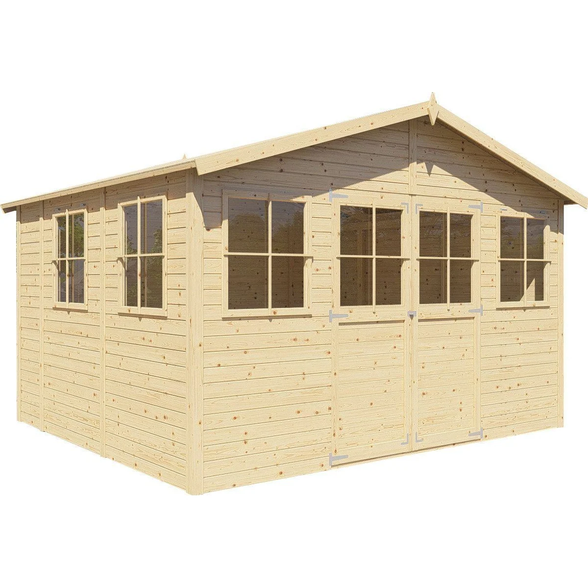 BERTILO Gartenhaus Workshop Smith, großzügige Lichtverhältnisse, robuste Konstruktion 2