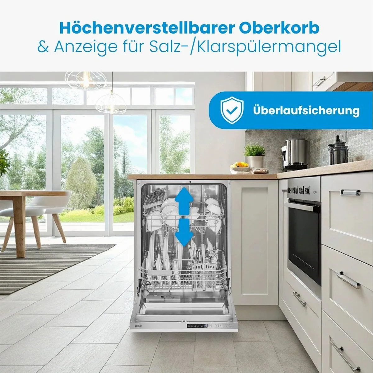 BOMANN GSPE 7420 VI Geschirrspüler, 45 cm vollintegrierbar, 10 Maßgedecke, 5 Programme 3