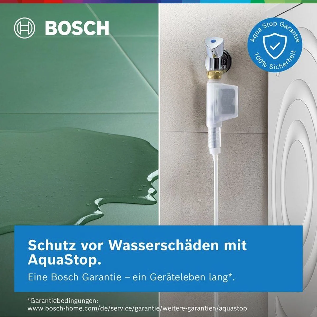 BOSCH WGB244040 Waschmaschine, 9 kg, 1400 U/min, AquaStop, Home Connect 2