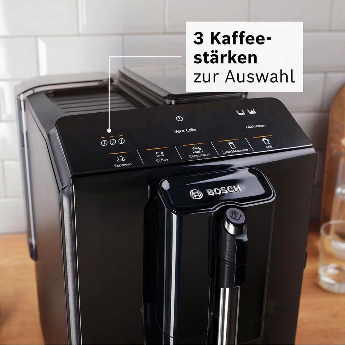 BOSCH VeroCafe Kaffeevollautomat, One-Touch, MilkMagic Pro, Keramik-Mahlwerk 4