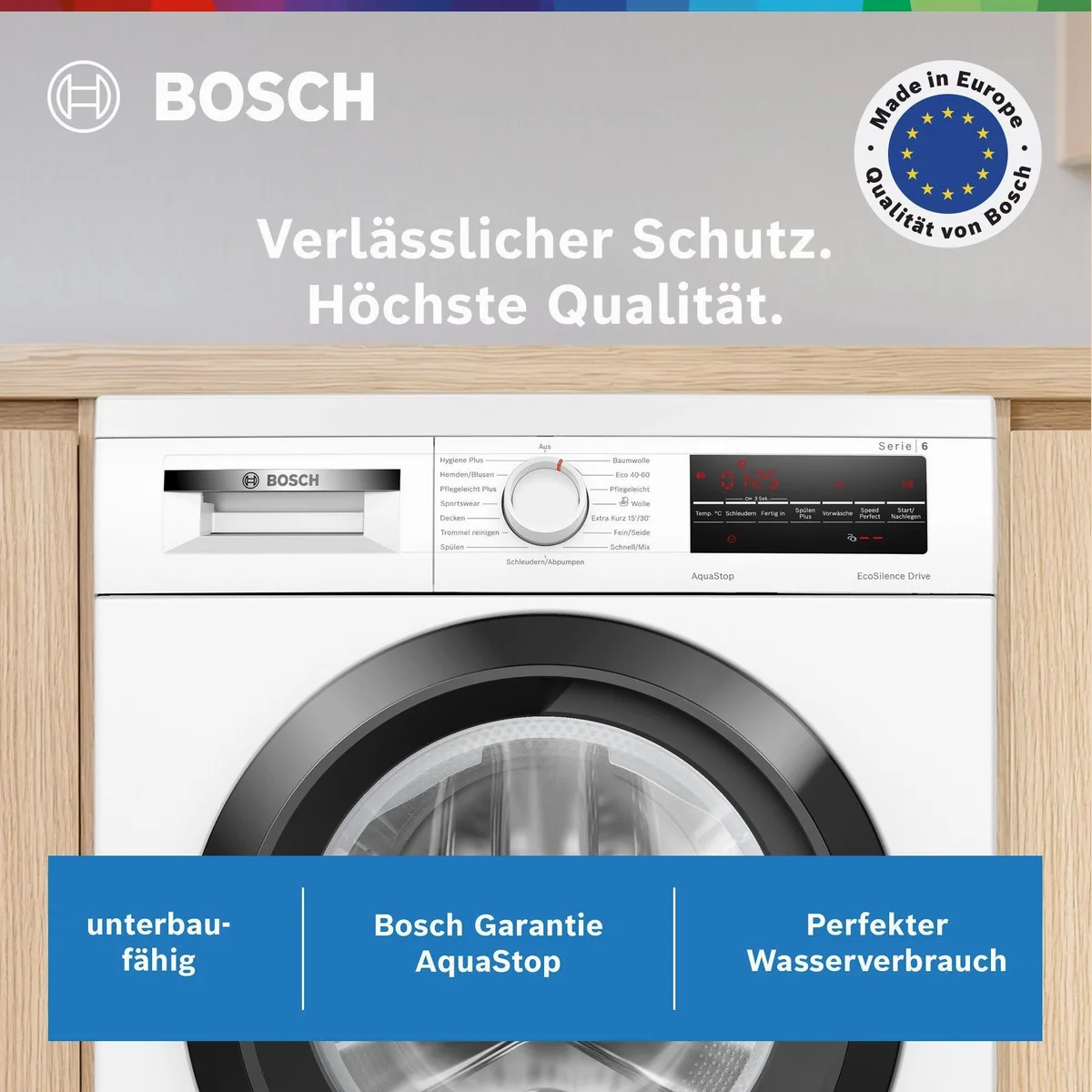 BOSCH WUU28T48 Waschmaschine, 8 kg, 1400 U/min, Energieeffizienzklasse A 2