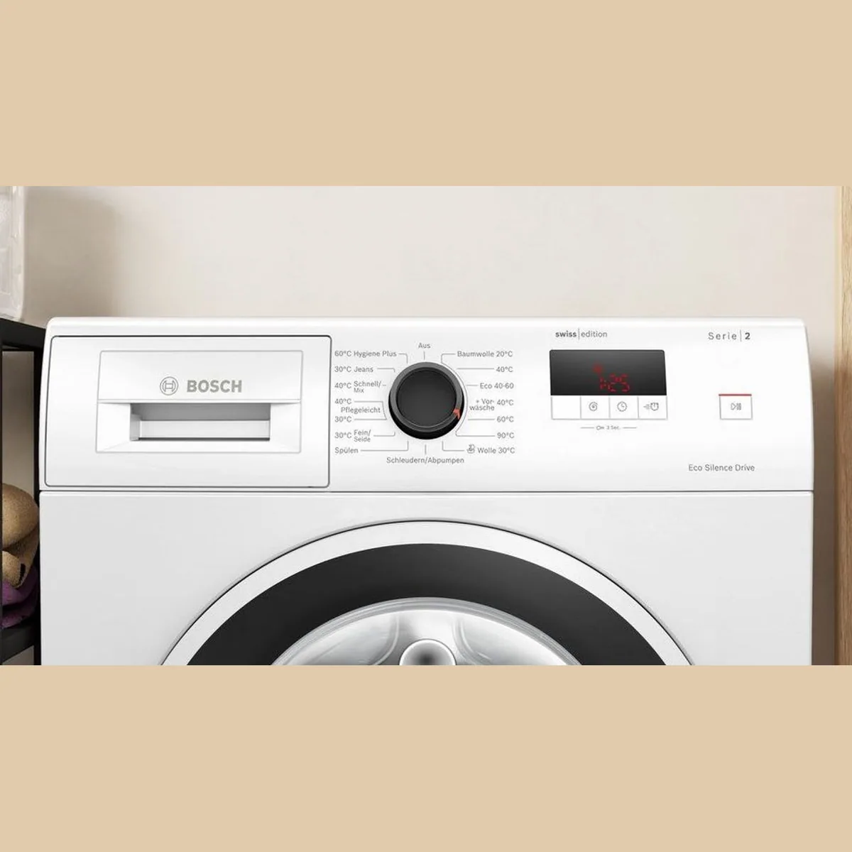 BOSCH WGE0240V Waschmaschine, 7 kg, 1400 U/min, Active Water Plus, Speed Perfect 2