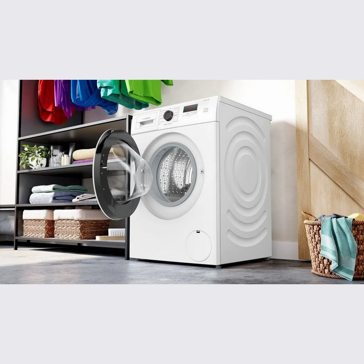 BOSCH WGE0240V Waschmaschine, 7 kg, 1400 U/min, Active Water Plus, Speed Perfect 3