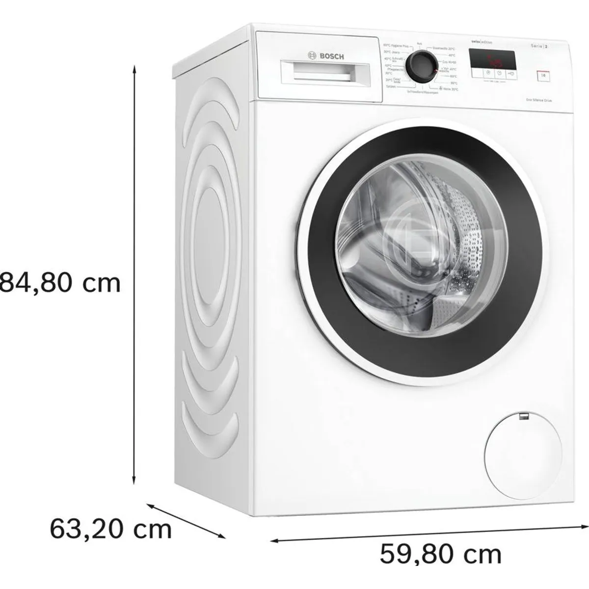 BOSCH WGE0240V Waschmaschine, 7 kg, 1400 U/min, Active Water Plus, Speed Perfect 5