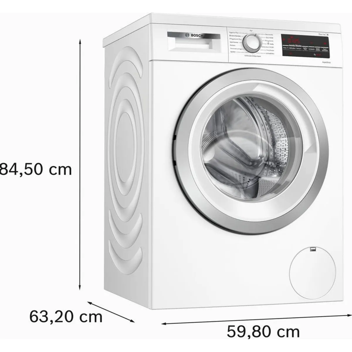 BOSCH WUU28T42 Waschmaschine, 9 kg, 1400 U/min, unterbaufähig — Energieeffizienz A, Nachlegefunktion, Aqua Stop 4