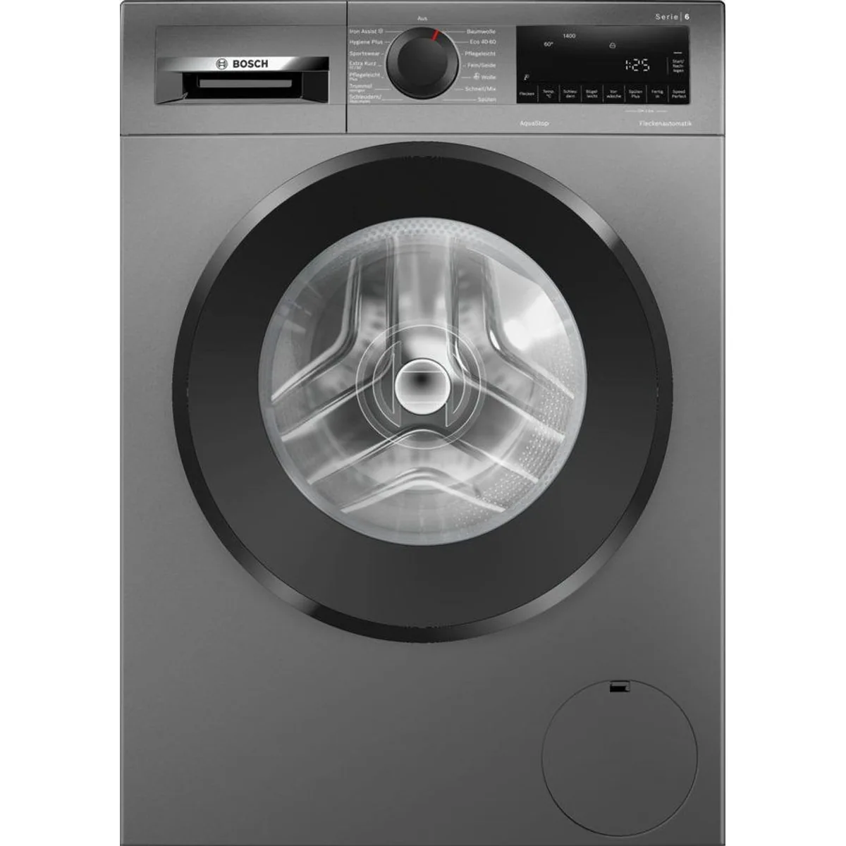 BOSCH Waschmaschine Serie 6 WGG244ZR10, 9 kg, 1400 U/min, Iron Assist, AquaStop