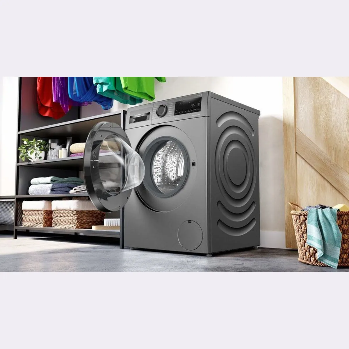 BOSCH Waschmaschine Serie 6 WGG244ZR10, 9 kg, 1400 U/min, Iron Assist, AquaStop 5