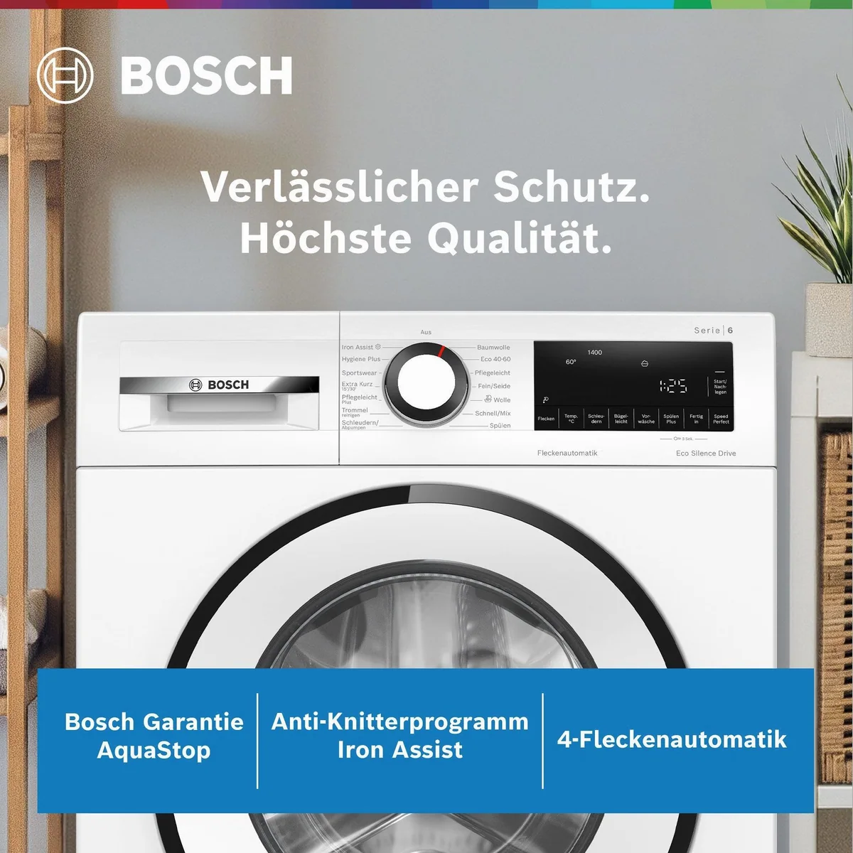 BOSCH WGG244ZV0 Waschmaschine, 9 kg, 1400 U/min, Nachlegefunktion 5