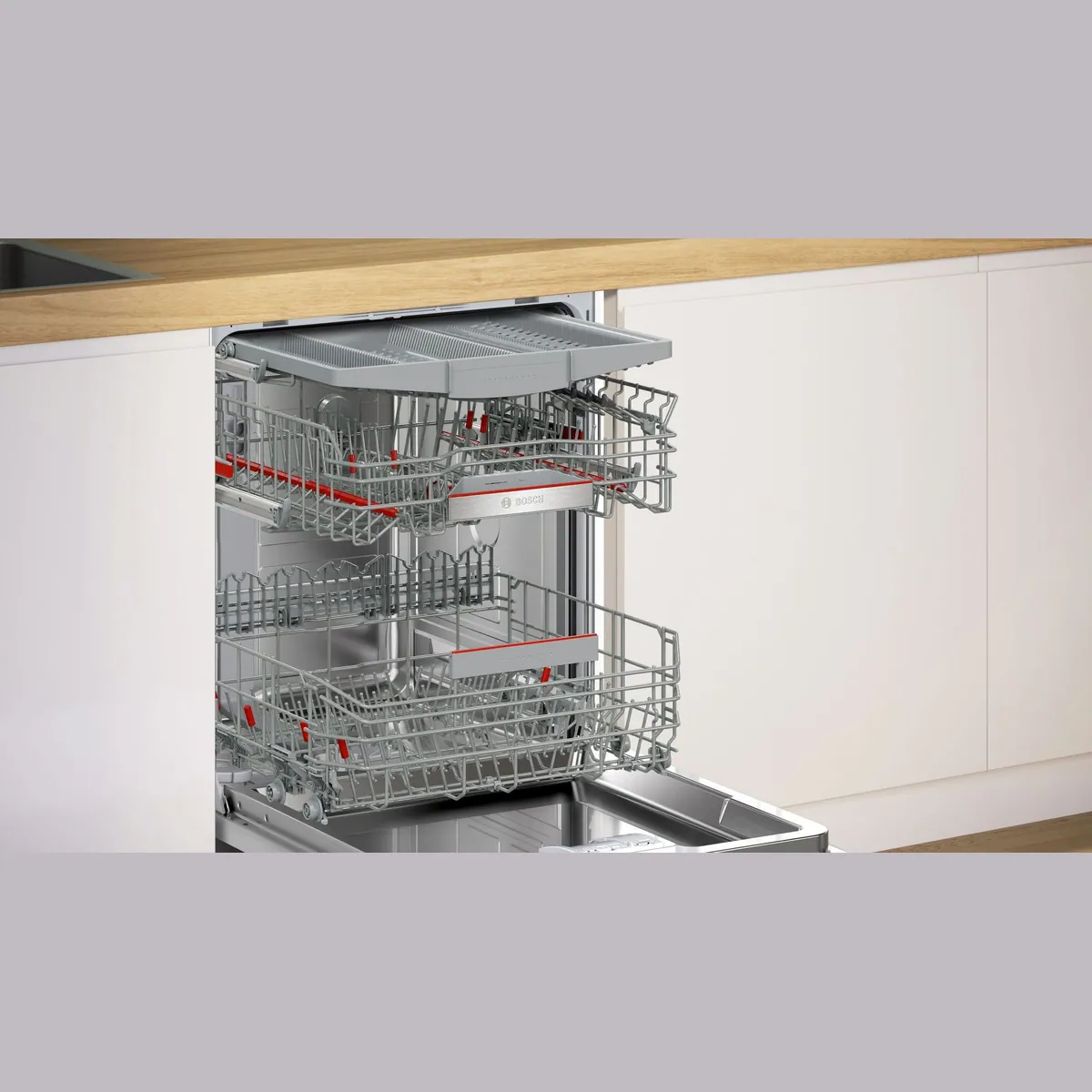 BOSCH SMU6ECS12E Unterbaugeschirrspüler, 14 Maßgedecke, flexible Körbe & 3-fach Rack Matic 3