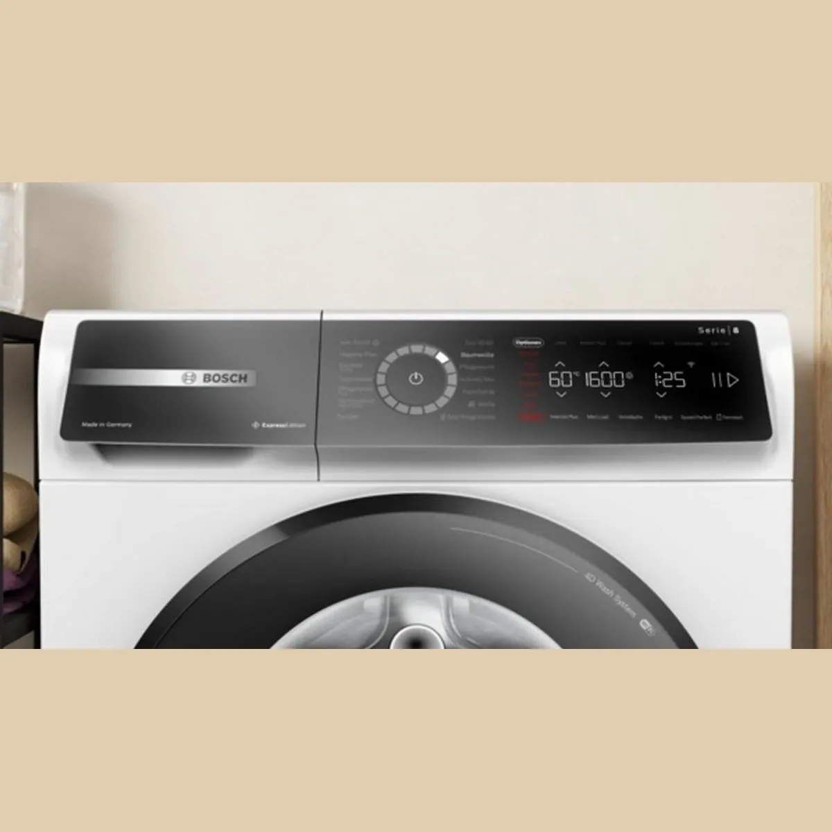 BOSCH Waschmaschine Serie 8 WGB2560H0, 10 kg, 1600 U/min, EcoSilence Drive, AquaStop 2