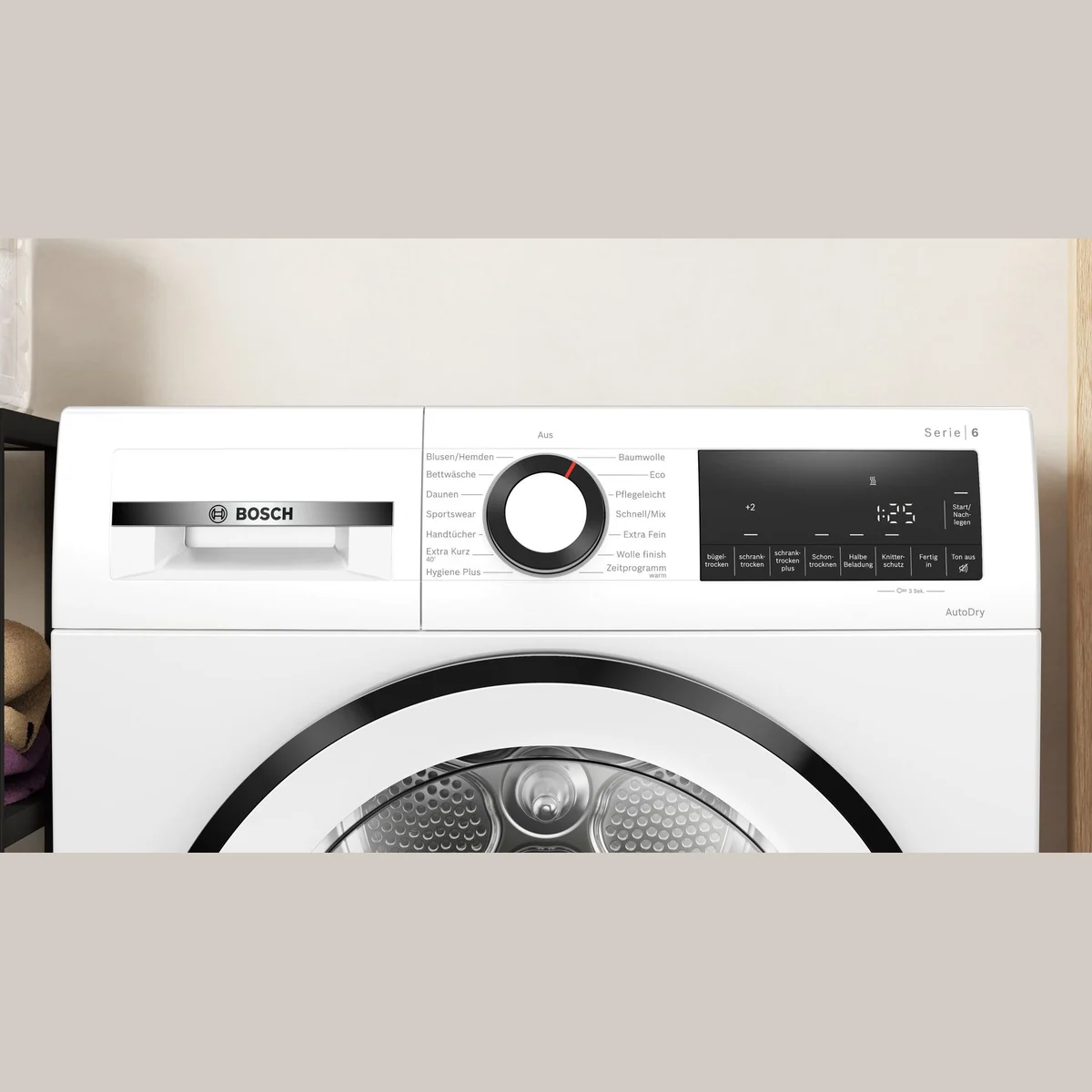 BOSCH Wärmepumpentrockner Serie 6 WQG233D01, einfache Reinigung, Bettwäscheprogramm 5