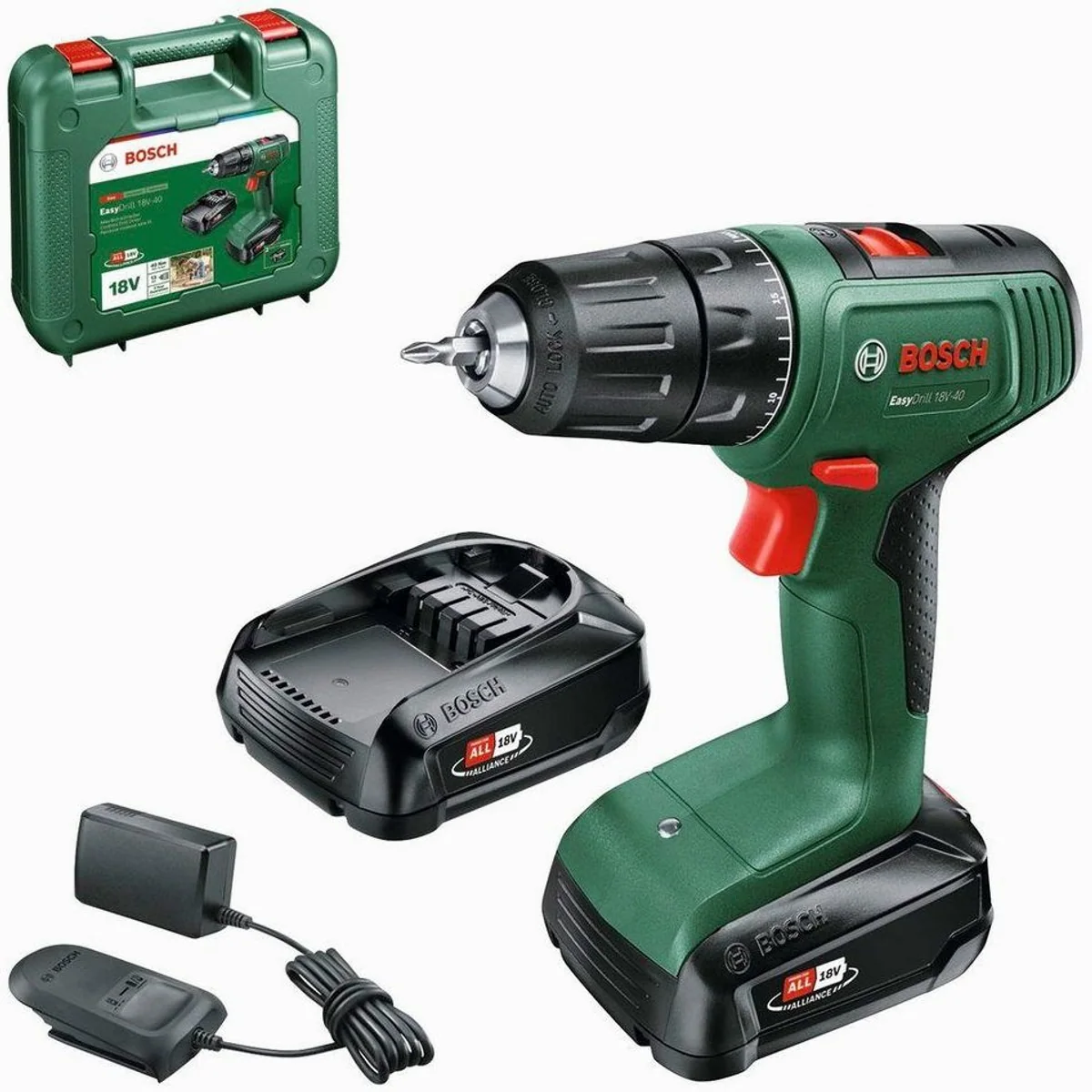 Bosch Home & Garden EasyDrill 18V-40, kompakt, leistungsstark, 20 Drehmomentstufen