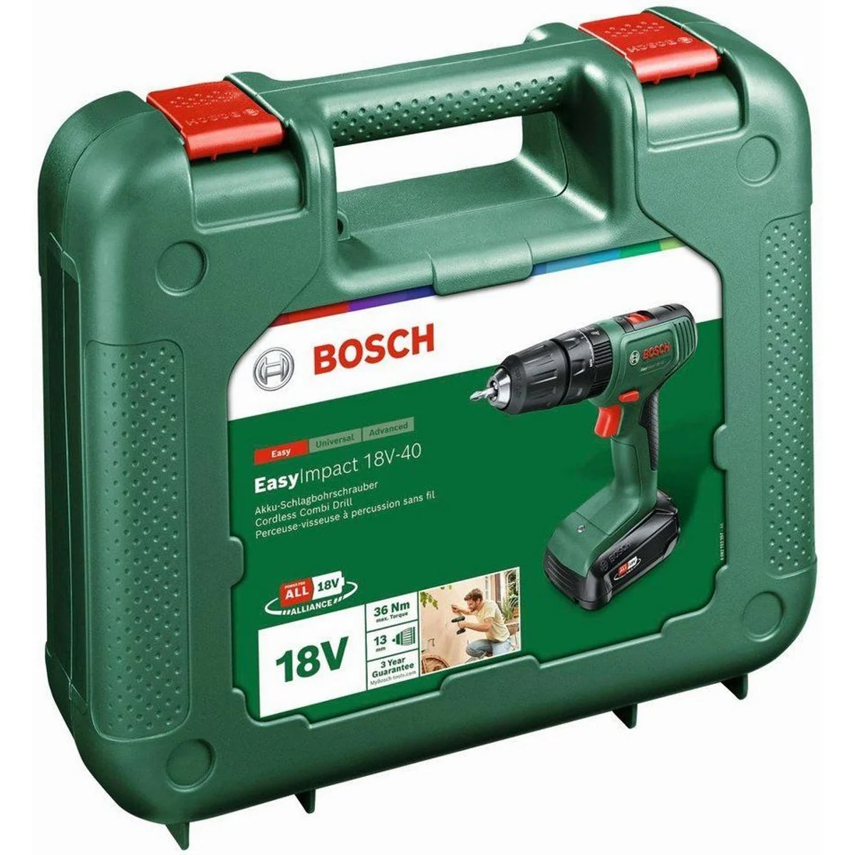 Bosch Home & Garden EasyImpact 18V-40, vielseitiger Akku-Schlagbohrschrauber mit umfangreichem Zubehör 4