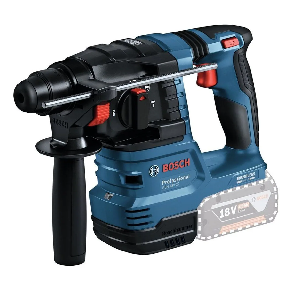 BOSCH Akku-Kombibohrhammer GBH 18V-22, hohe Effizienz und Flexibilität — inkl. 2x 4 Ah Akku 2
