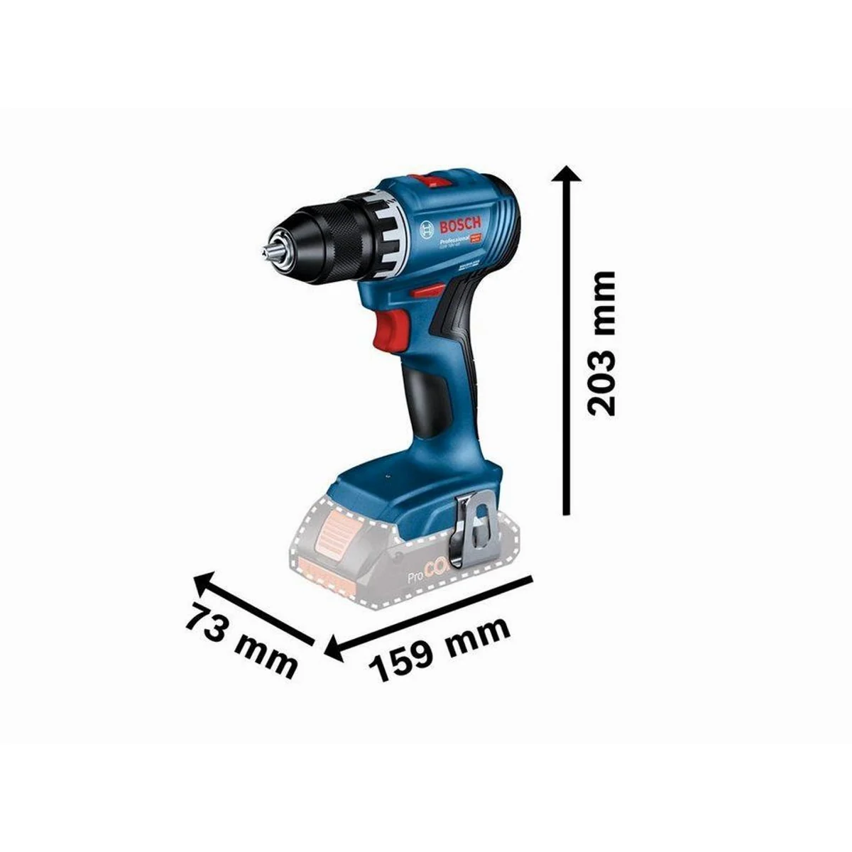 Bosch Professional Akku-Bohrhammer GBH 18 V-22 + GSR 18 V-45, Energieeffizienz, ergonomisches Design, umfassendes Set 3