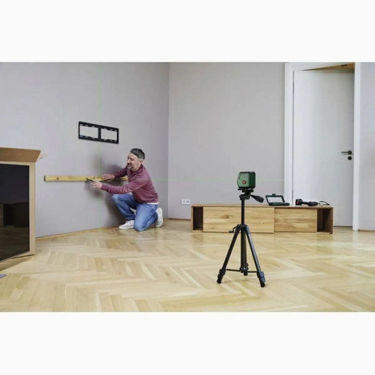 Bosch Home & Garden AdvancedLevel 2G Kreuzlinienlaser, präzise Selbstnivellierung, grüne Laserlinien 5