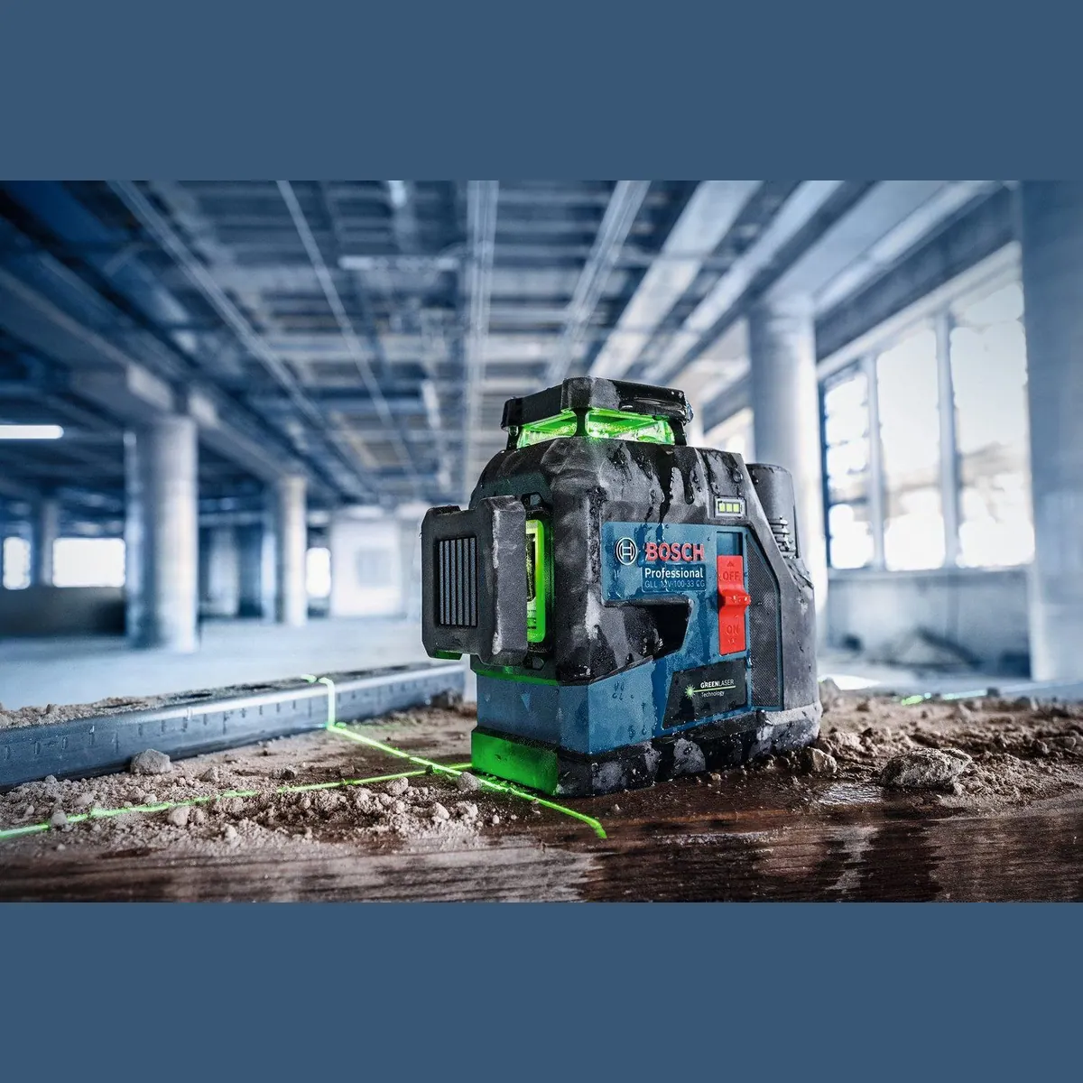 Bosch Professional GLL 12V-100-33 CG, drei 360°-Laserlinien, IP65 Schutz, inkl. Akku 4