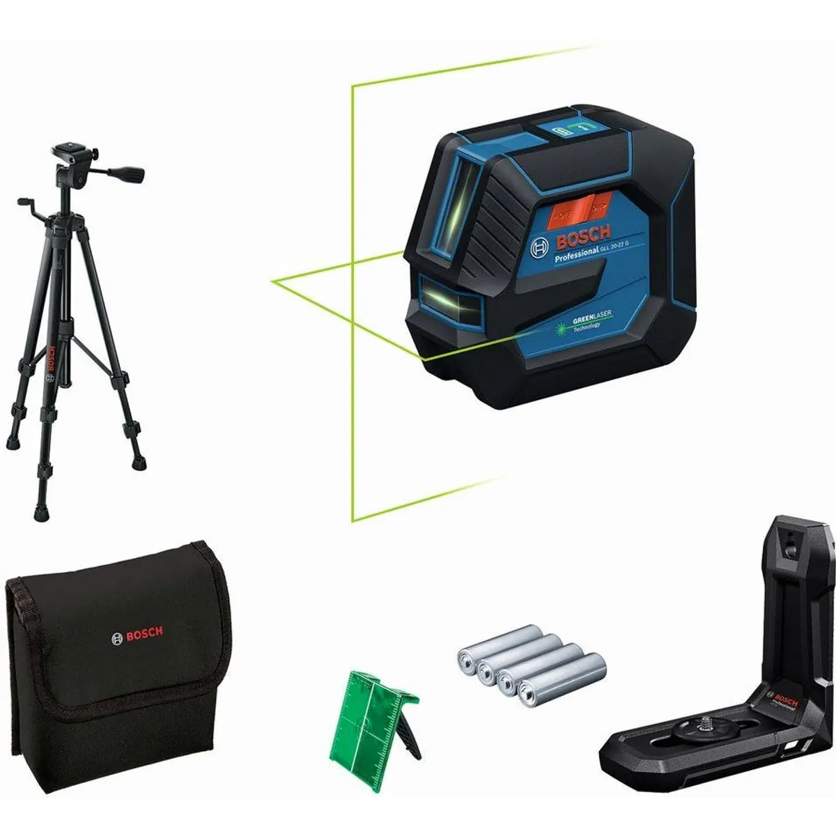 Bosch Professional GLL 20-22 G, Linienlaser mit Dual Power Source