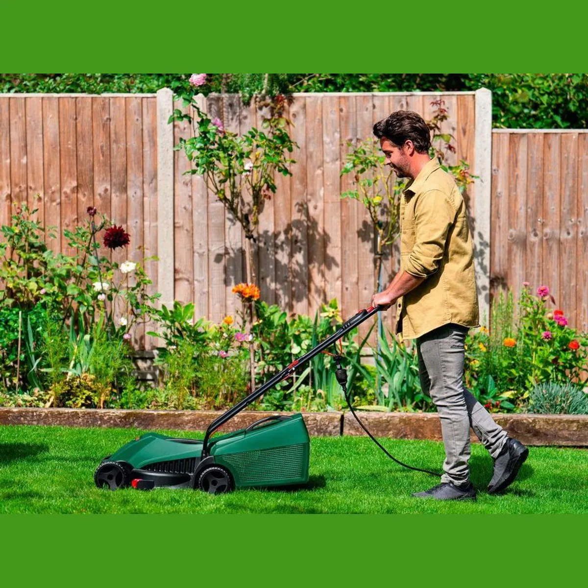 Bosch Home & Garden EasyRotak 32-205, energieeffizienter Motor, klappbare Griffe, 31l Grasfangvolumen 4