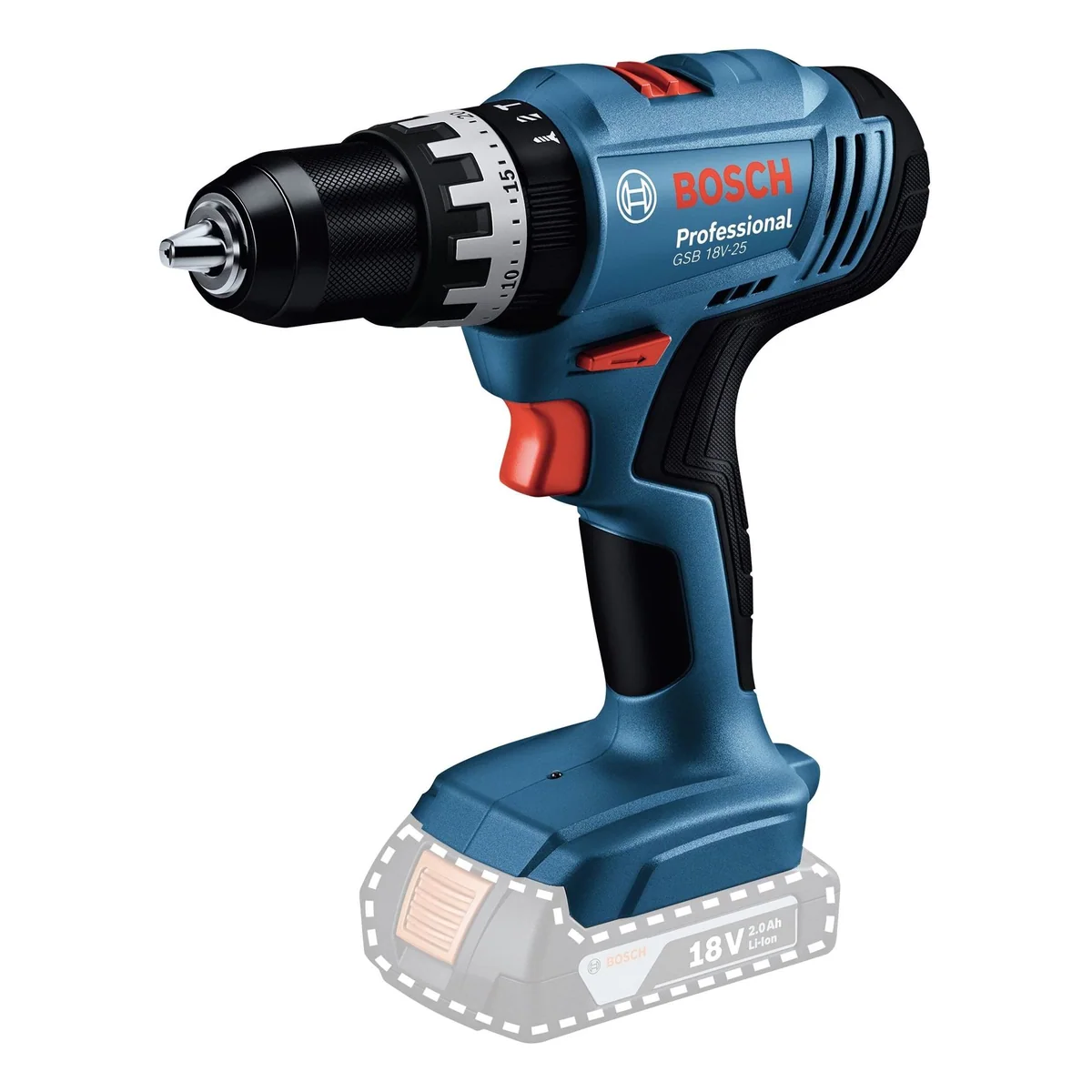 Bosch Professional GSB 18V-25, Akku-Schlagbohrschrauber mit 2 Akkus und Ladegerät 5