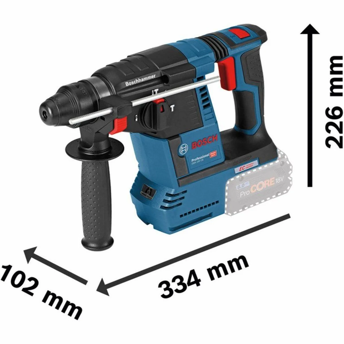 Bosch Professional Combo Kit, Akku-Bohrschrauber 18V, Bohrhammer 18V, 65 Nm Drehmoment 3