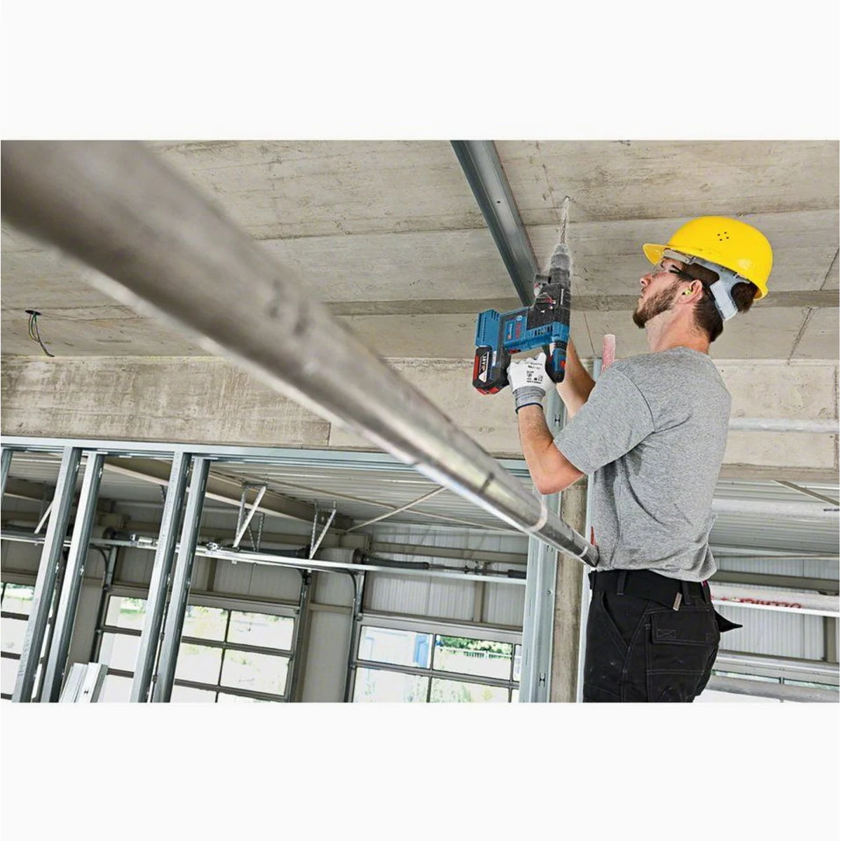 Bosch Professional Combo Kit, Akku-Bohrschrauber 18V, Bohrhammer 18V, 65 Nm Drehmoment 5