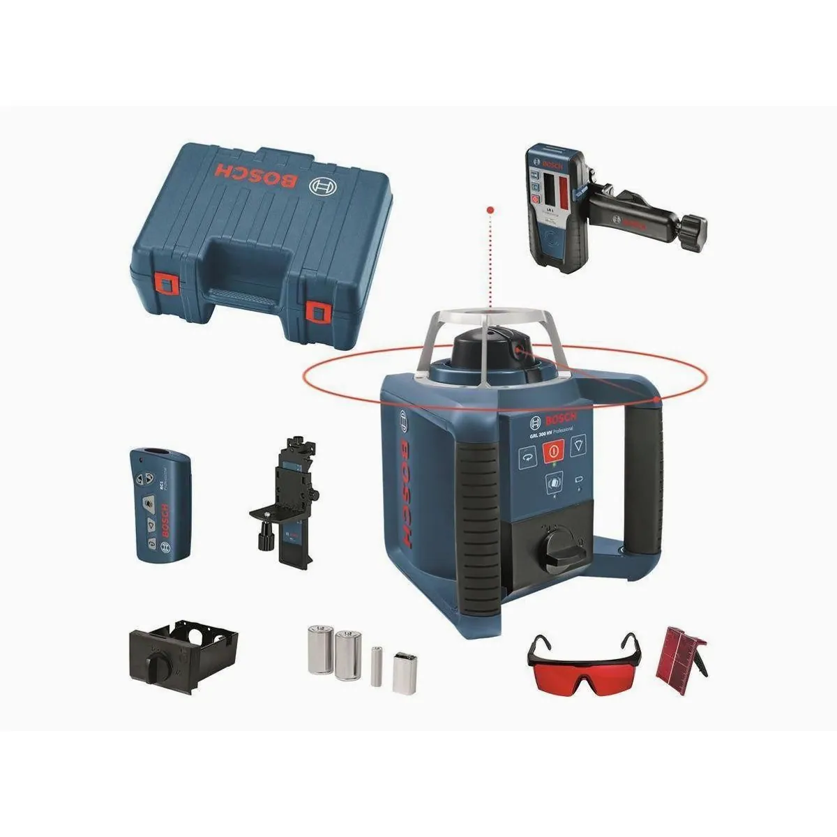 Bosch Professional GRL 300 HV Rotationslaser, hohe Präzision, robustes Design, einfache Bedienung