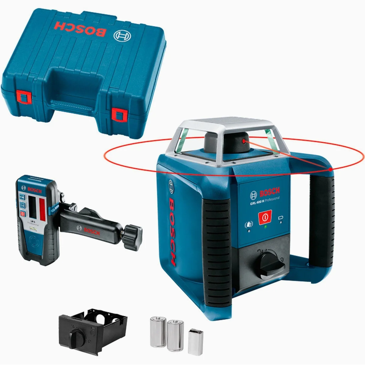 Bosch Professional GRL 400 H Rotationslaser, automatische Selbstnivellierung, IP56 Schutzklasse