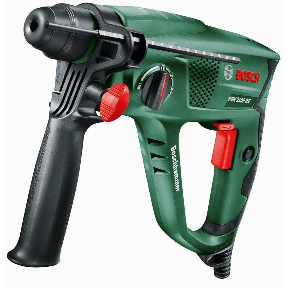 Bosch Home & Garden Bohrhammer PBH 2100 RE, kraftvoller 550-W-Motor, SDS plus-Bohrfutter, Vario Lock