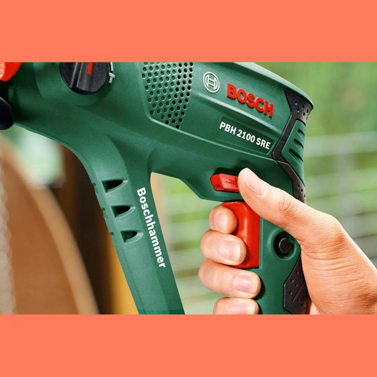 Bosch Home & Garden Bohrhammer PBH 2100 RE, kraftvoller 550-W-Motor, SDS plus-Bohrfutter, Vario Lock 5