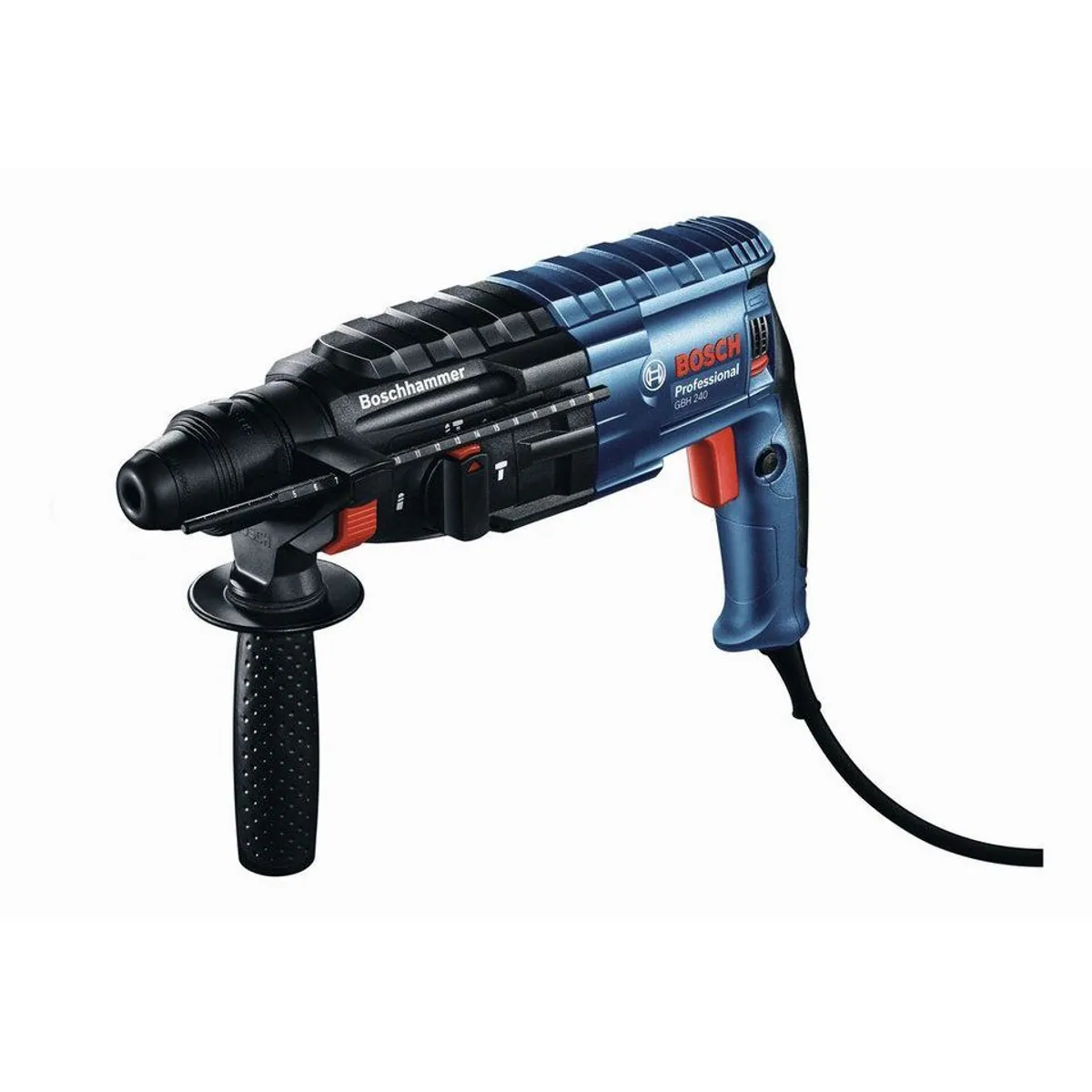 BOSCH GBH 240 Bohrhammer, SDS plus, 790 W, 930 U/min — präzise Leistung im Handwerkerkoffer