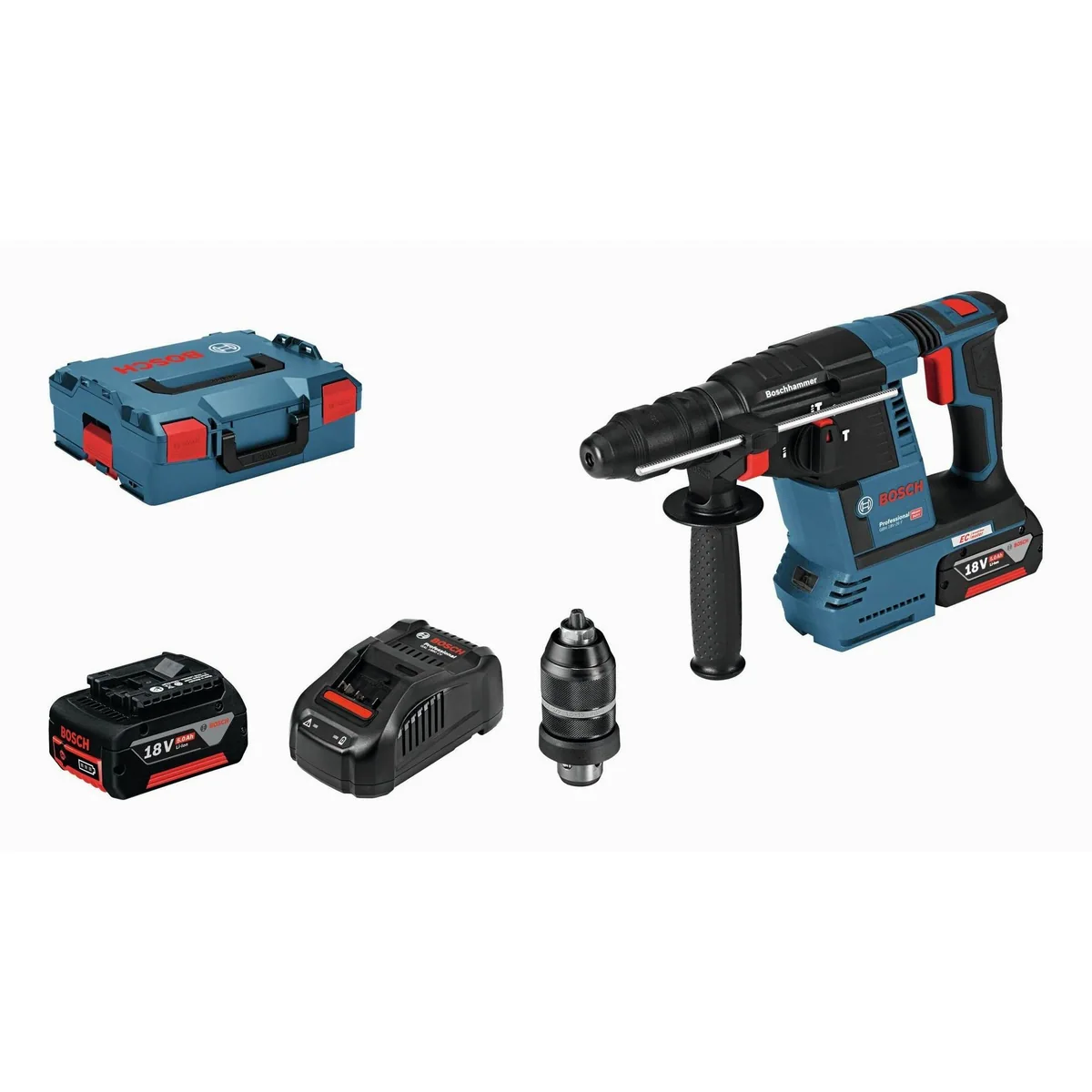 Bosch Professional GBH 18V-26F Akku-Kombibohrhammer, 18 V, SDS plus, 2x 5 Ah Akkus 3
